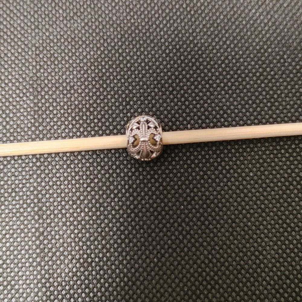 Pandora Fleur de Lis openwork charm with CZ accents